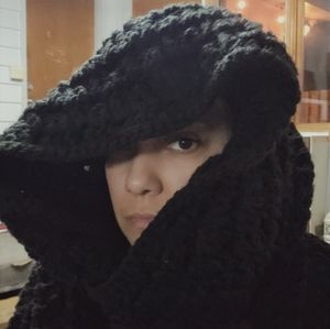 Handmade hooded scarf